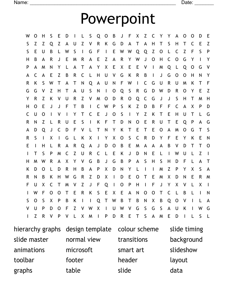 Powerpoint Word Search