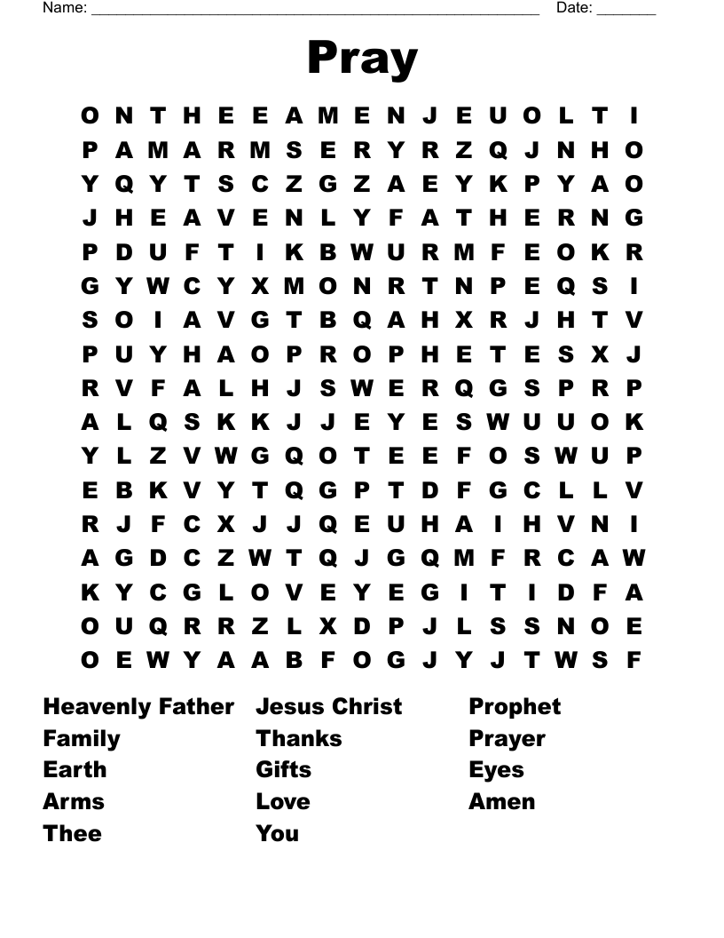 Pray Word Search