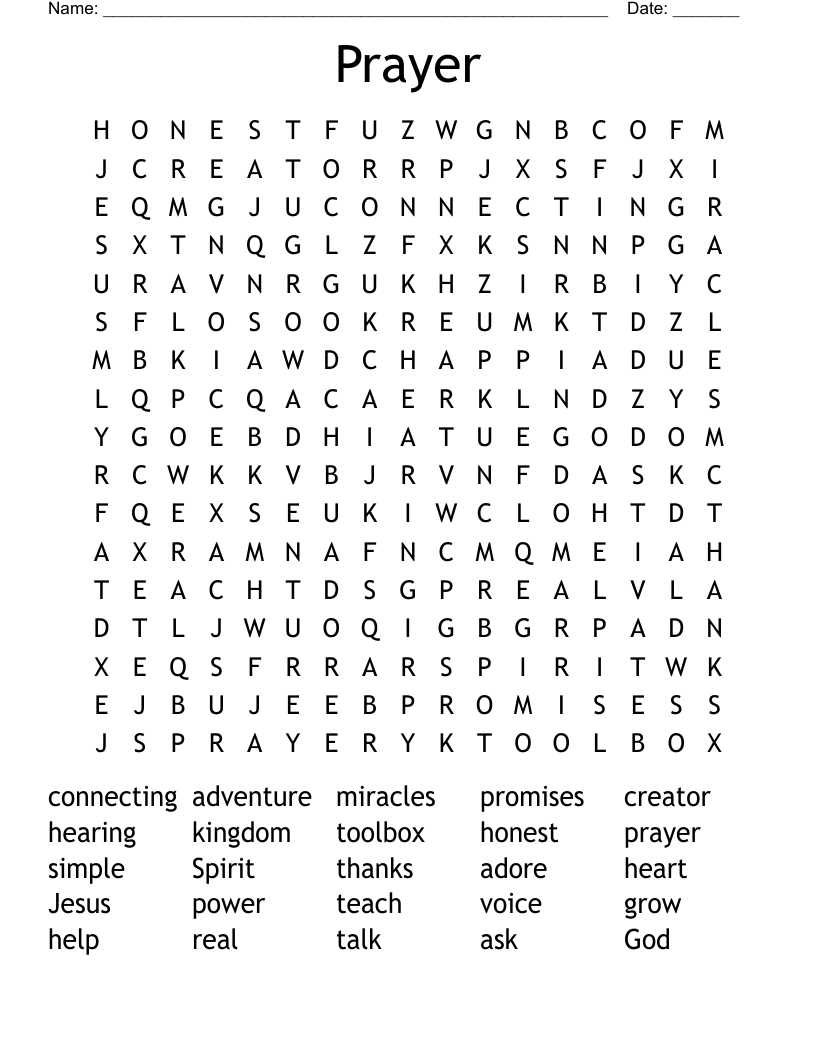 Prayer Word Search