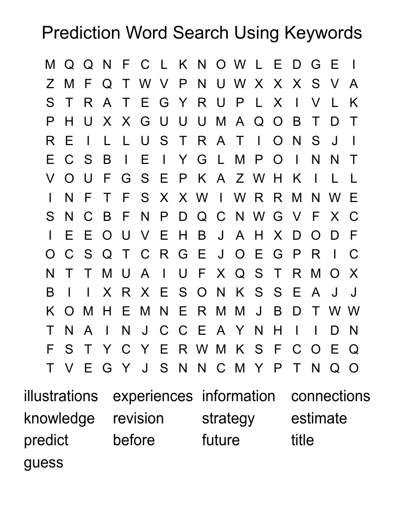 Prediction Word Search Using Keywords