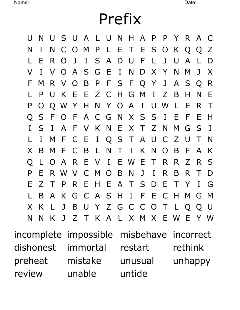 Prefix Word Search