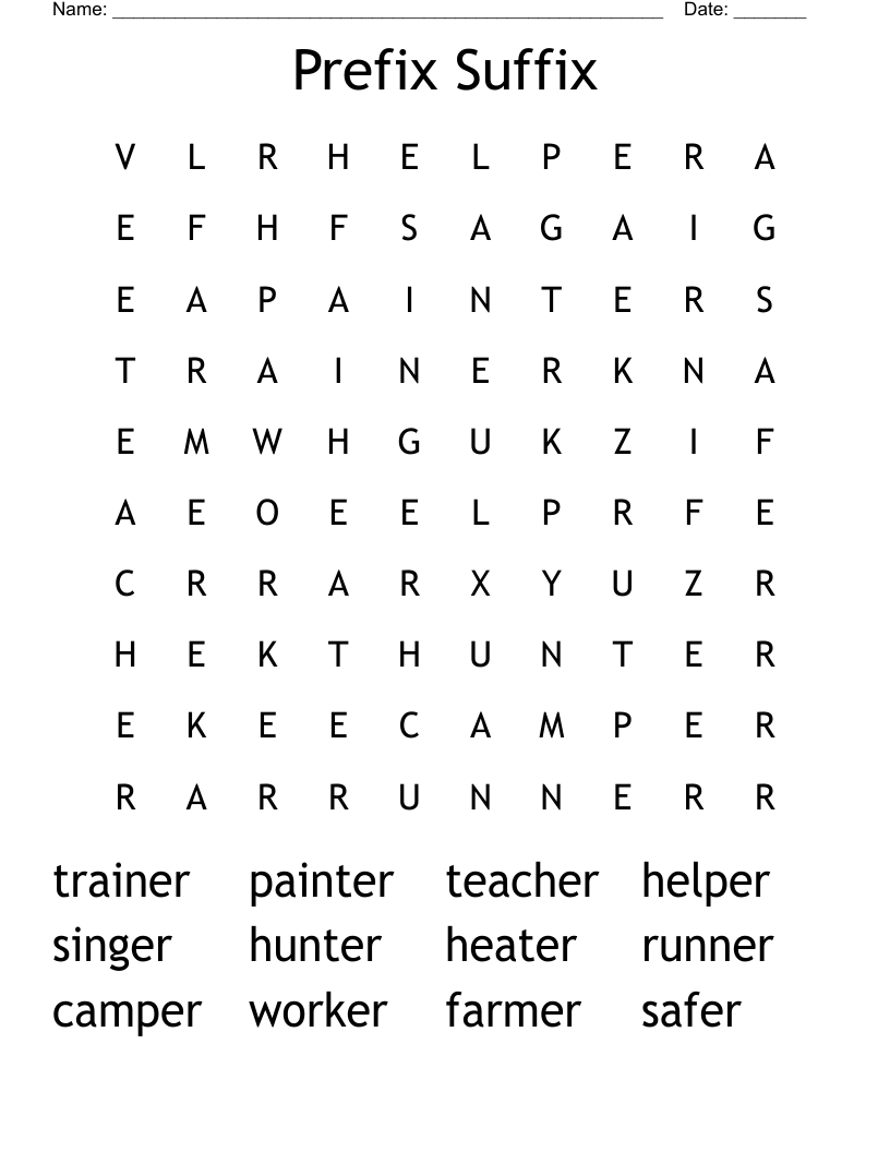 Prefix Suffix Word Search