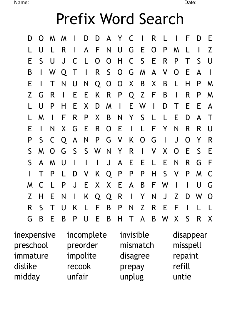 Prefix Word Search