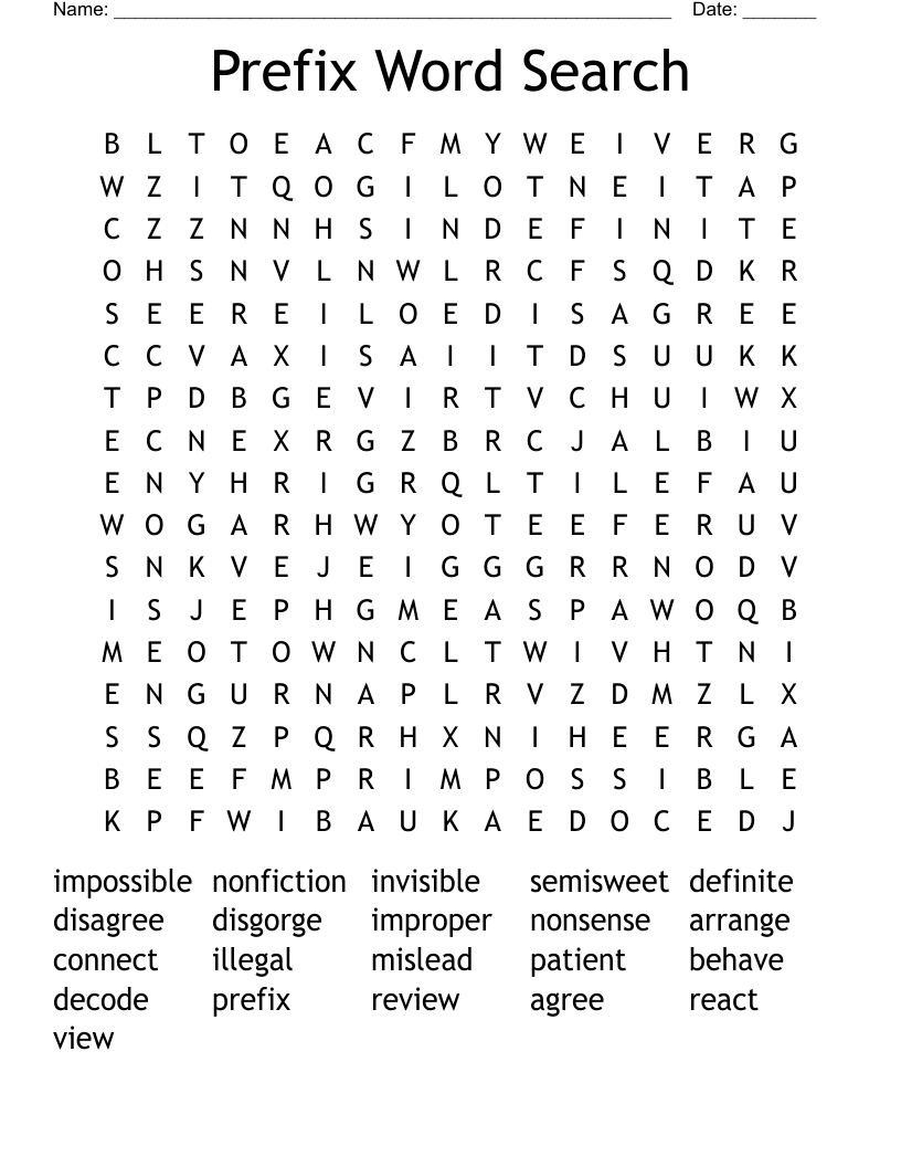 Prefix Word Search