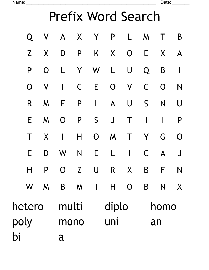 Prefix Word Search
