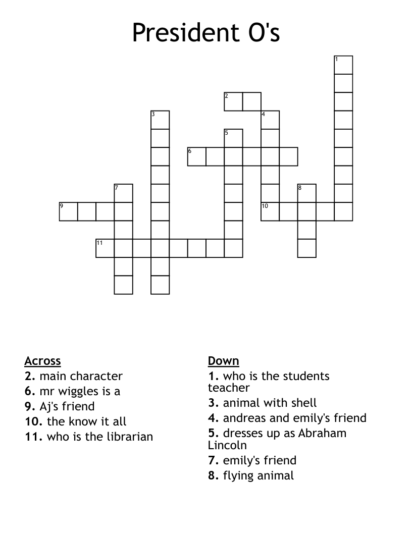 President O's Crossword