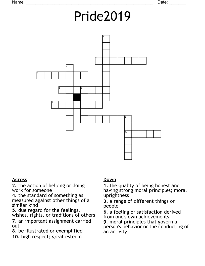 Pride2019 Crossword
