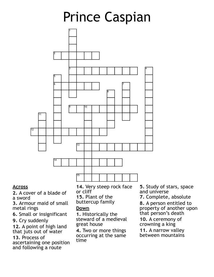 Prince Caspian Crossword