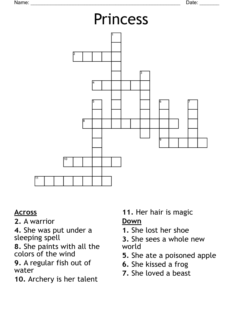 Princess Crossword