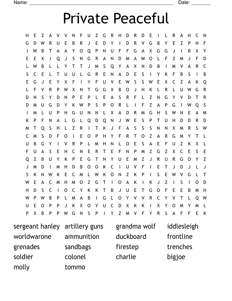 Private Peaceful Word Search