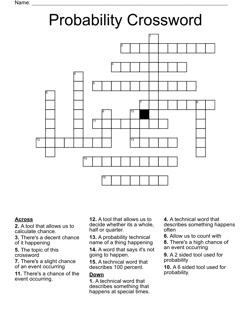 Probability Crossword