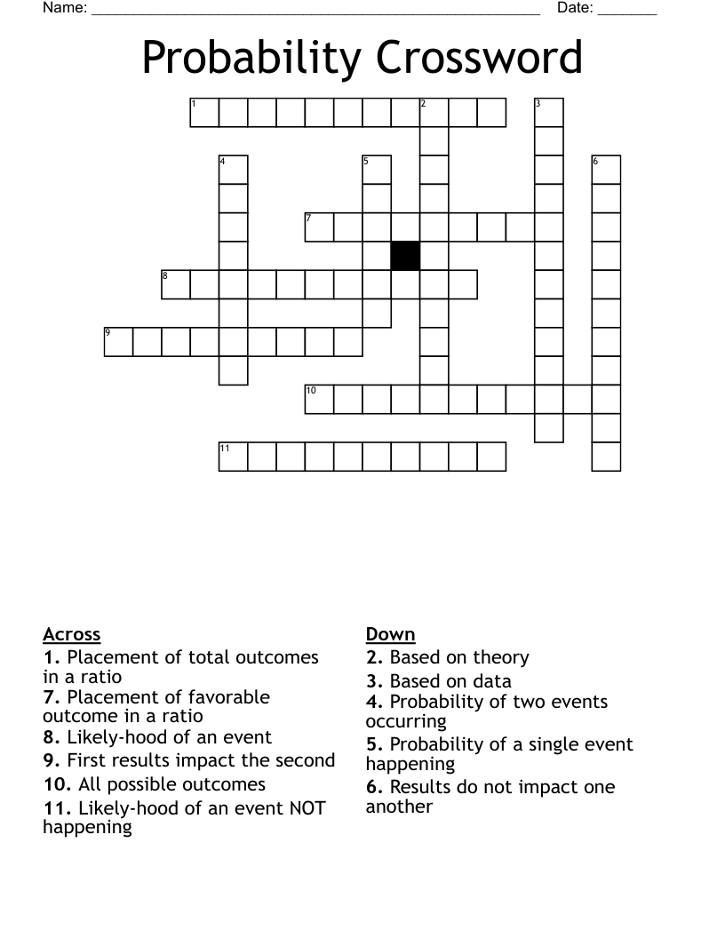 Probability Crossword