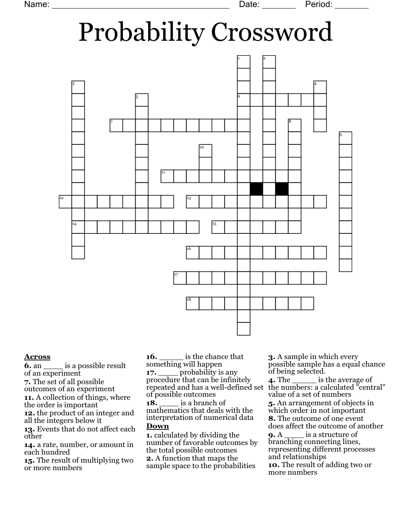 Probability Crossword