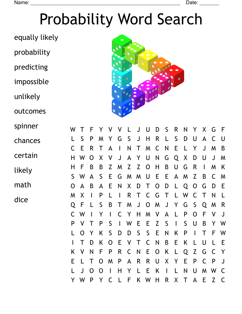 Probability Word Search