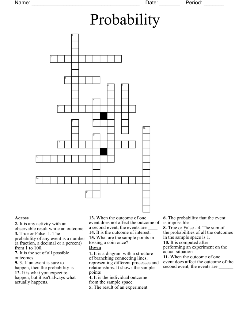 Probability  Crossword