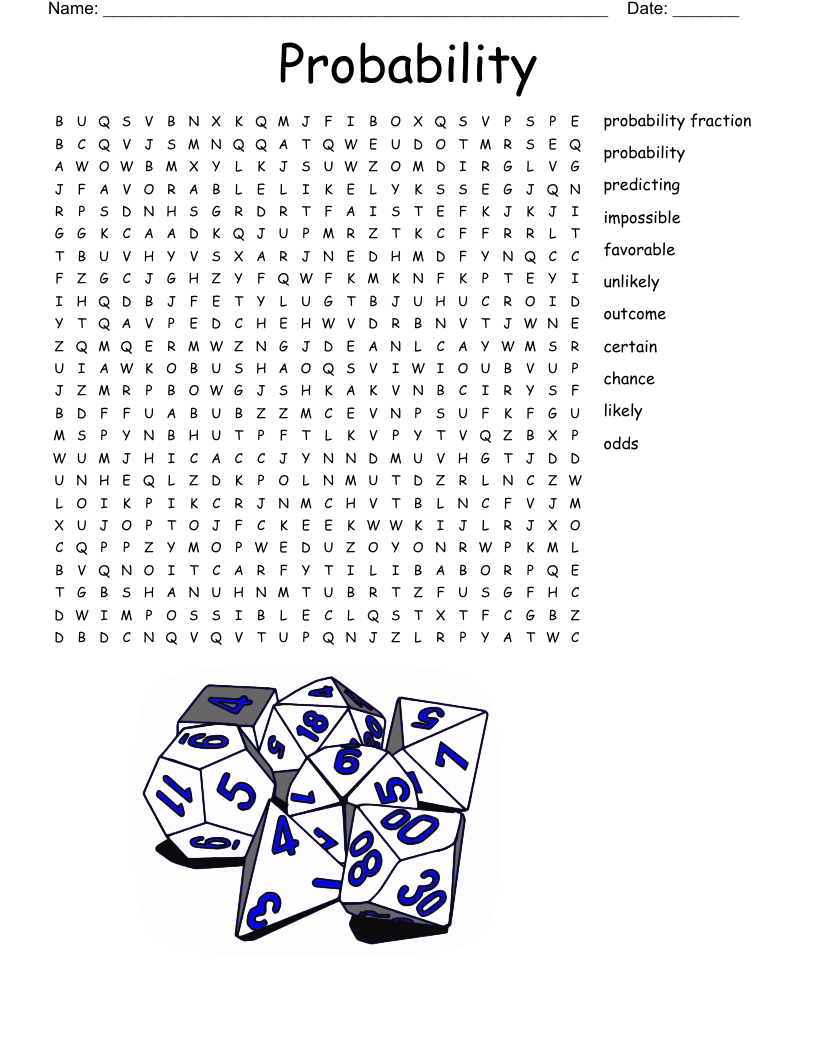 Probability  Word Search