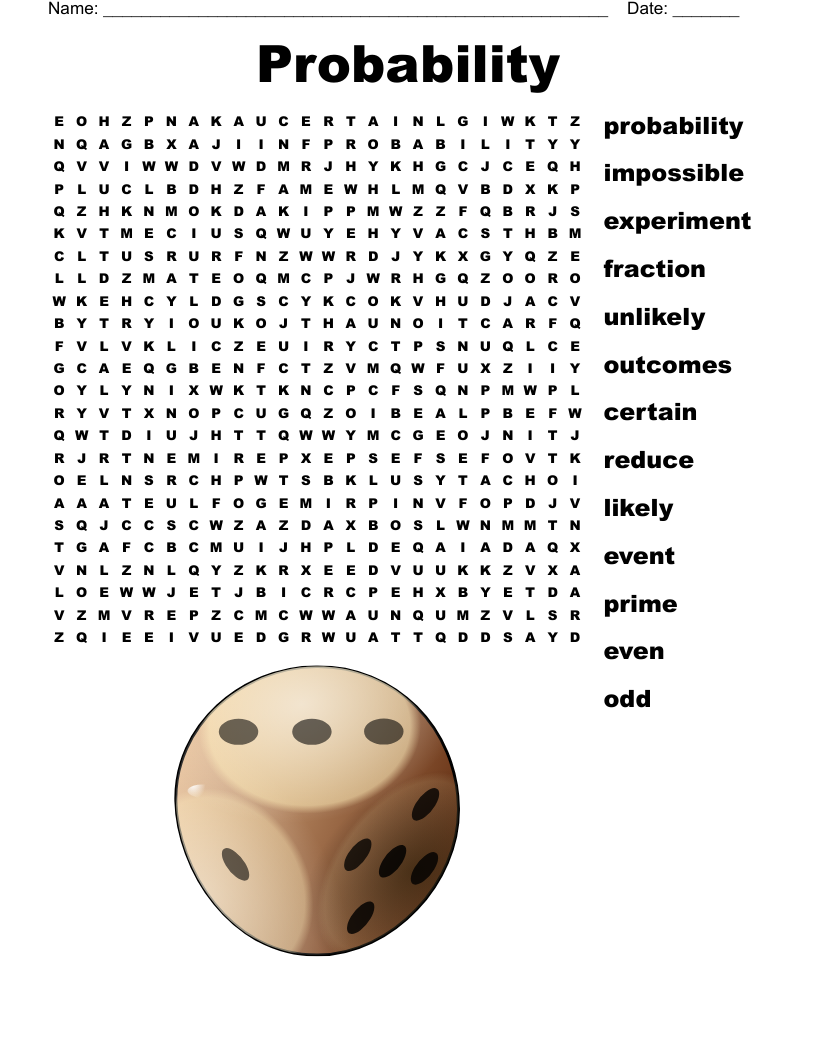 Probability  Word Search