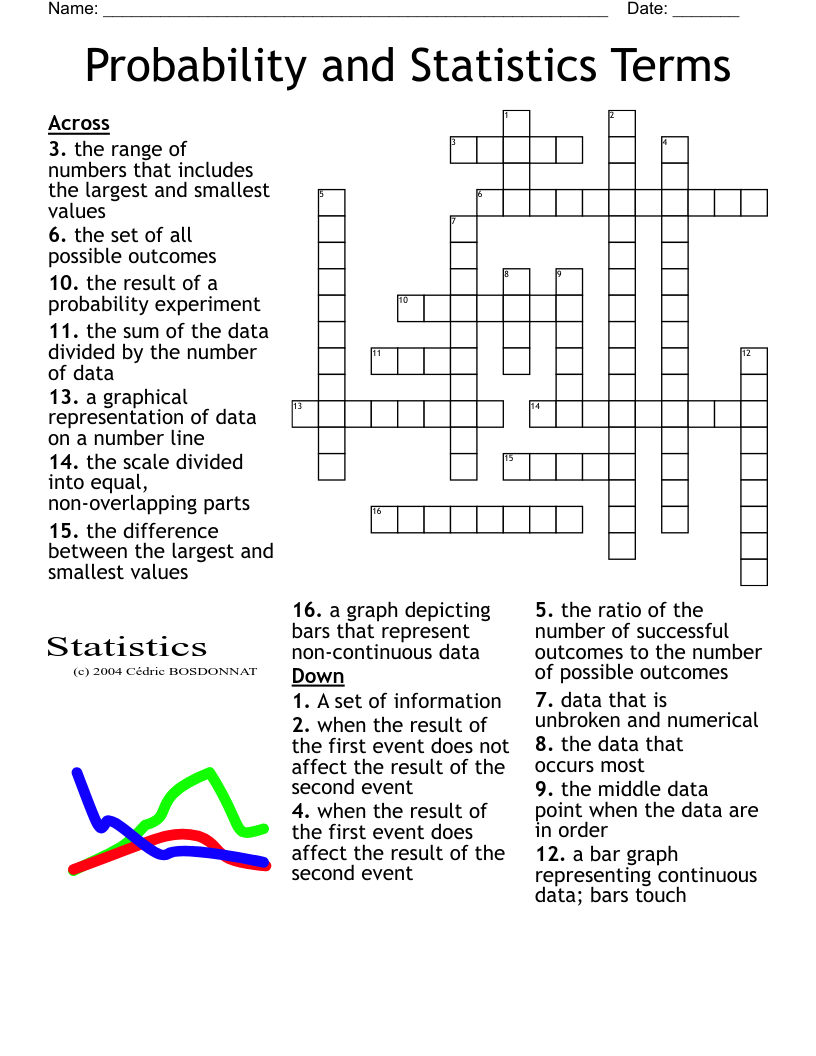Probability and Statistics Terms Crossword