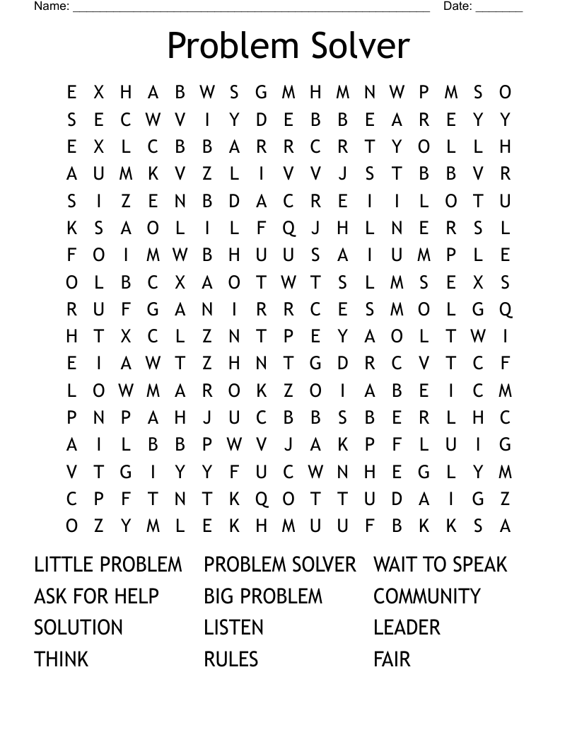 Problem Solver Word Search