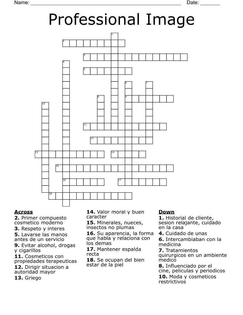 Professional Image Crossword