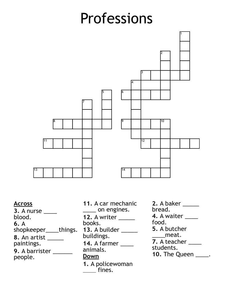 Professions Crossword