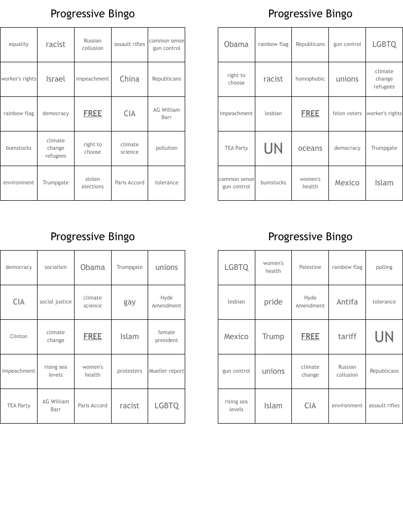 Progressive Bingo