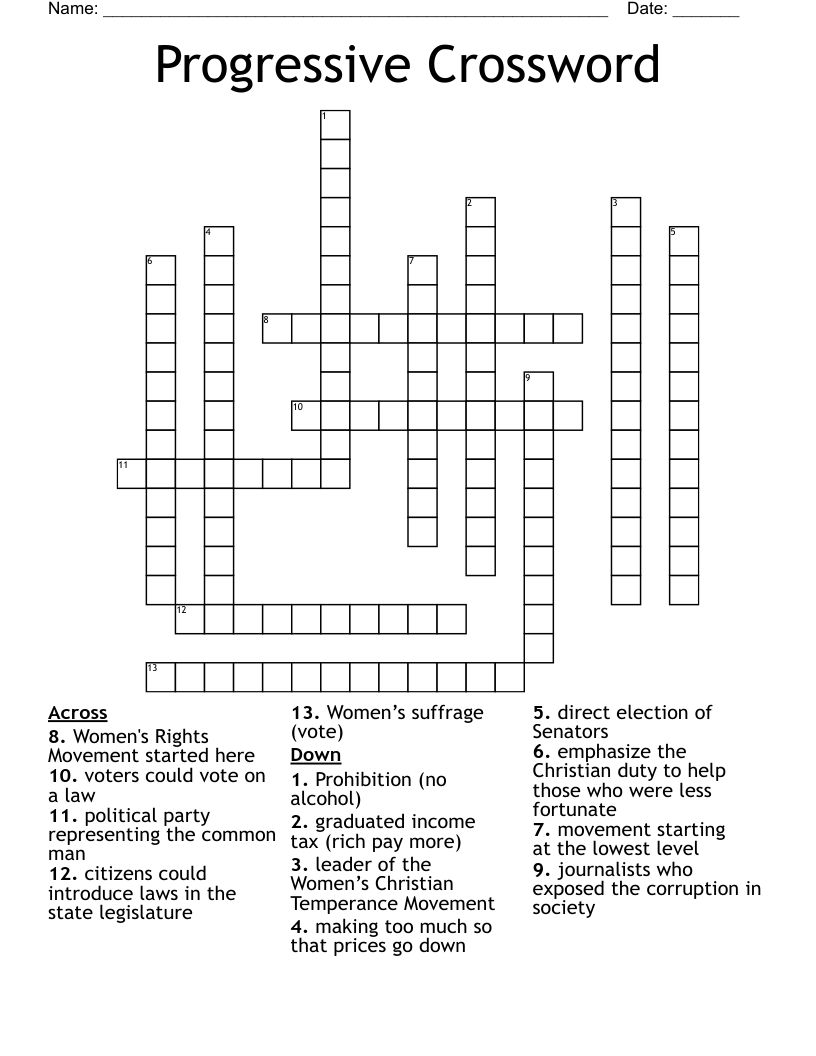Progressive Crossword