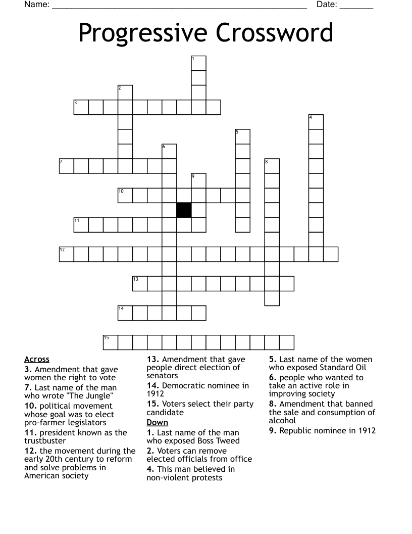 Progressive Crossword