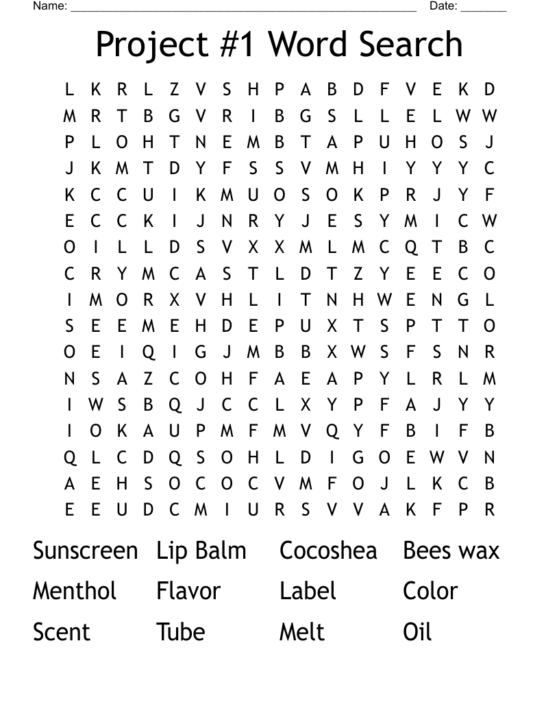 Project #1 Word Search