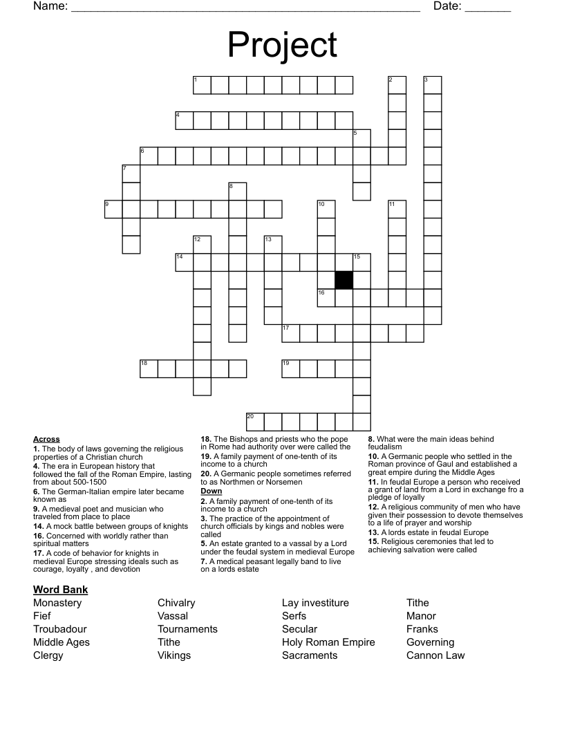 Project  Crossword