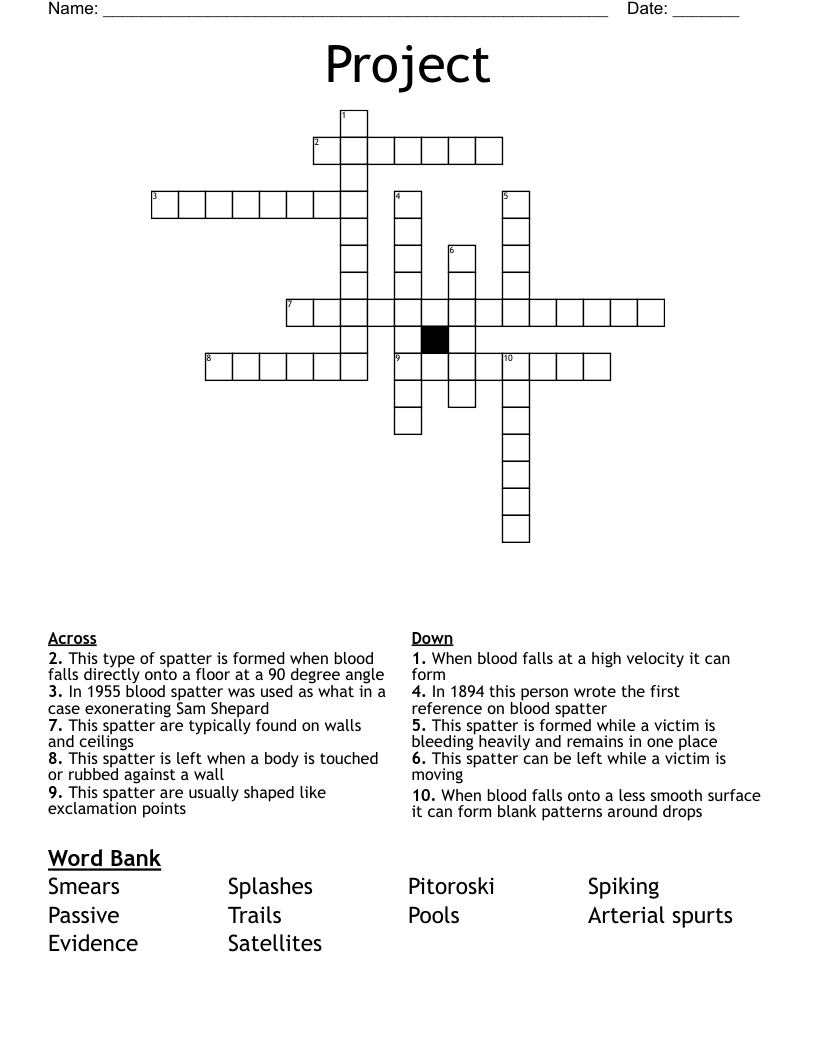 Project  Crossword