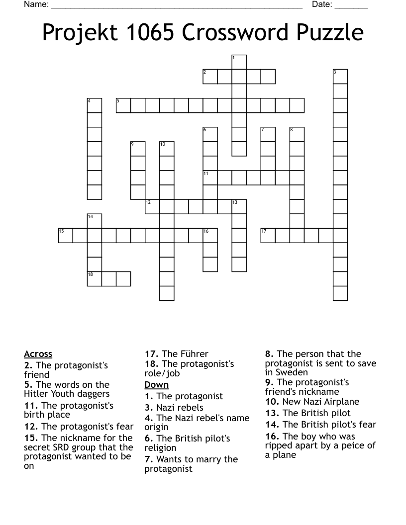 Projekt 1065 Crossword Puzzle