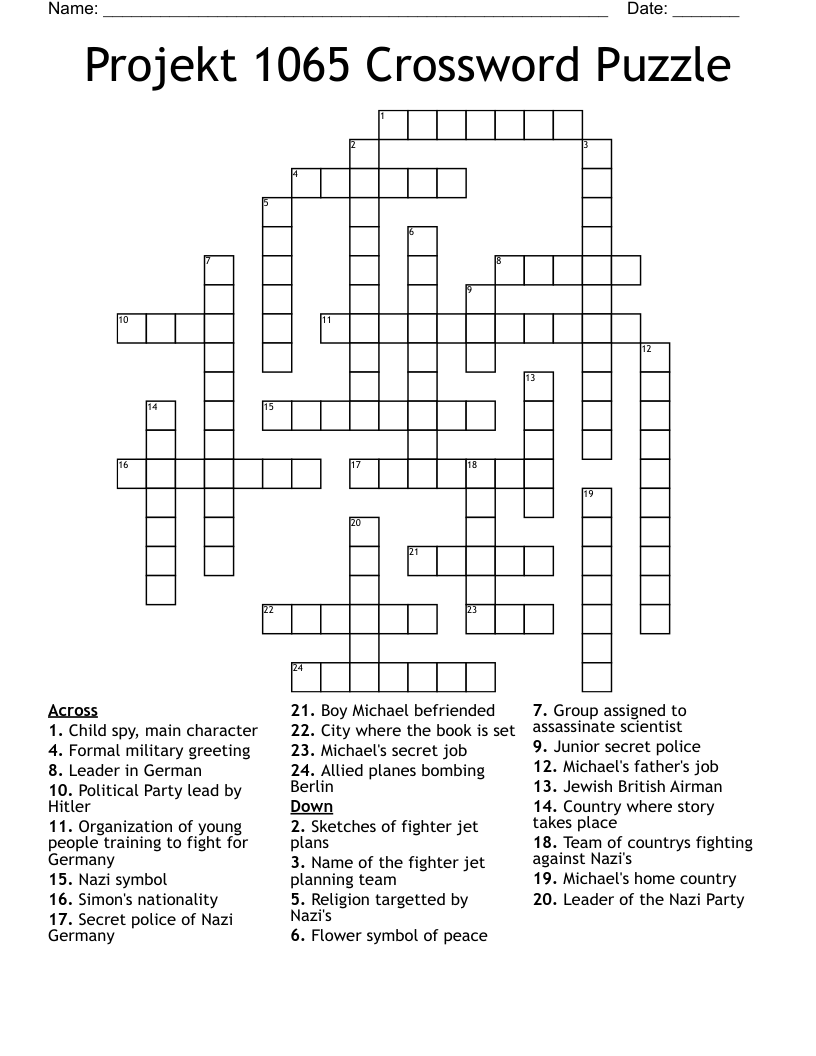 Projekt 1065 Crossword Puzzle