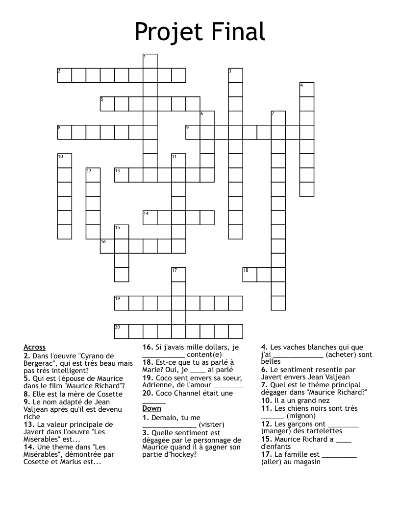 Projet Final Crossword