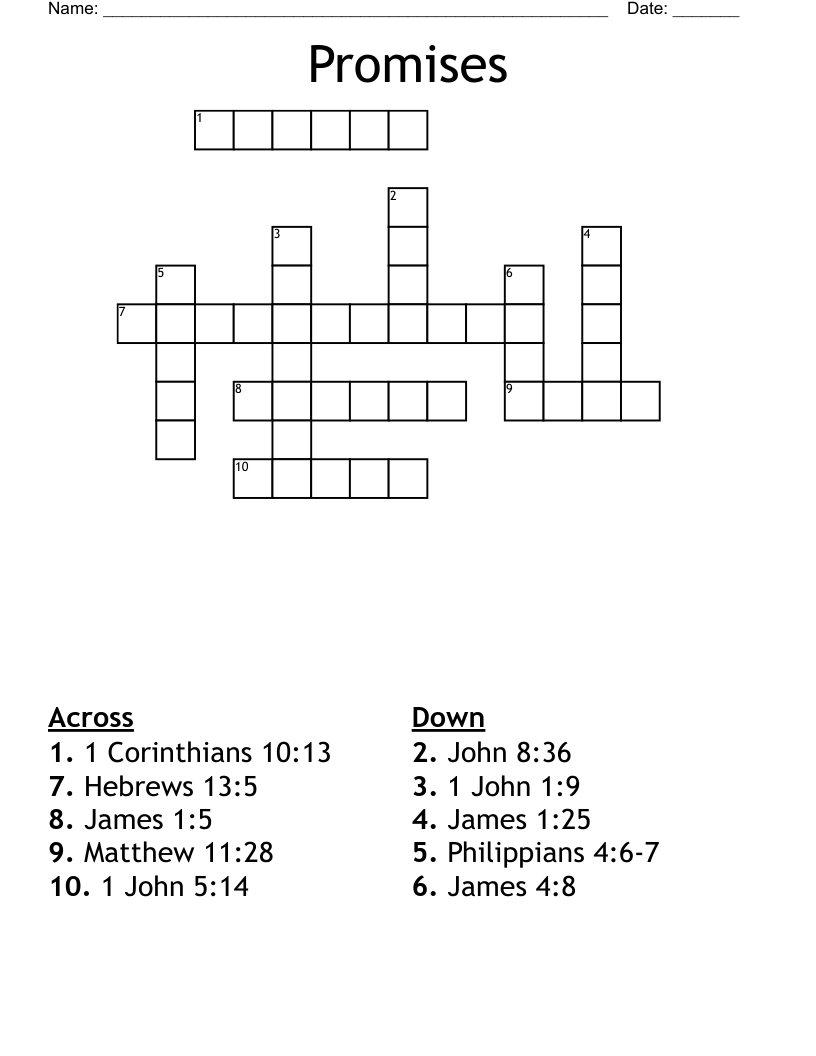 Promises Crossword