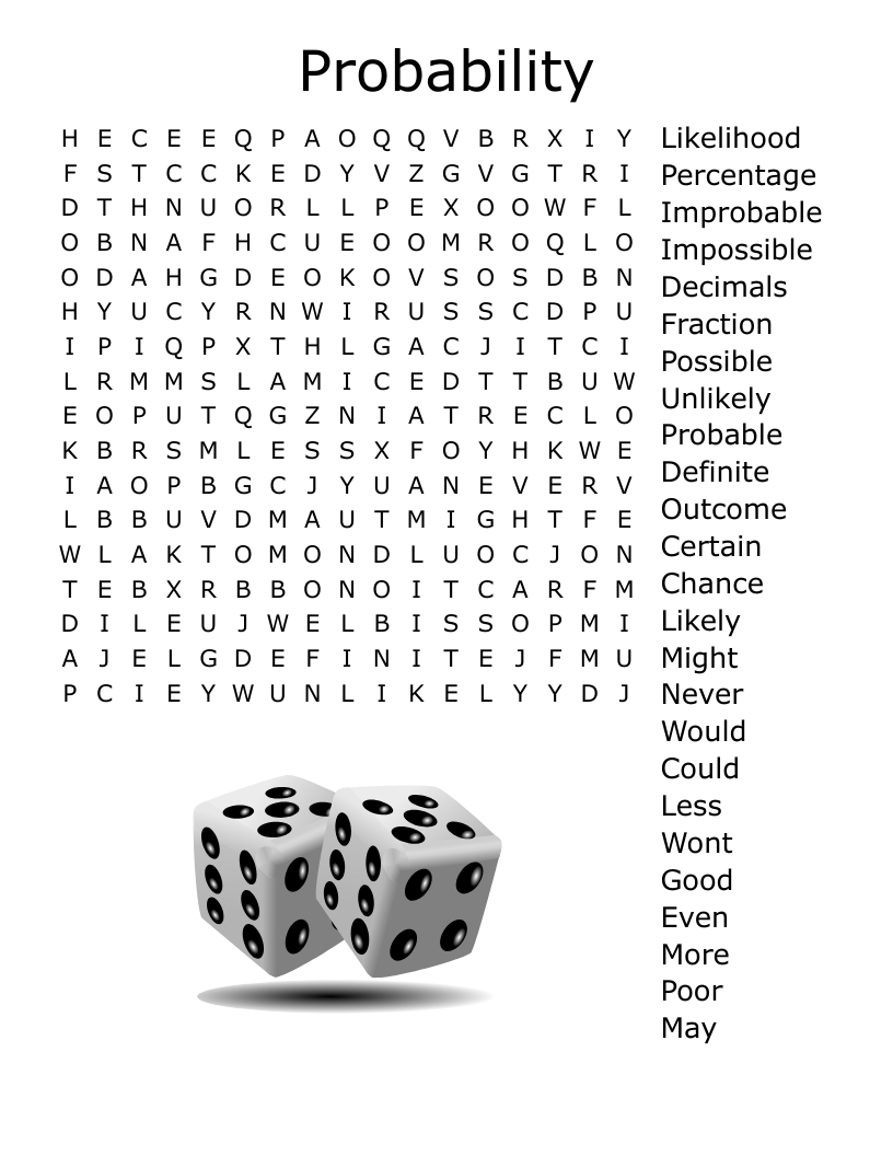 Probability Word Search