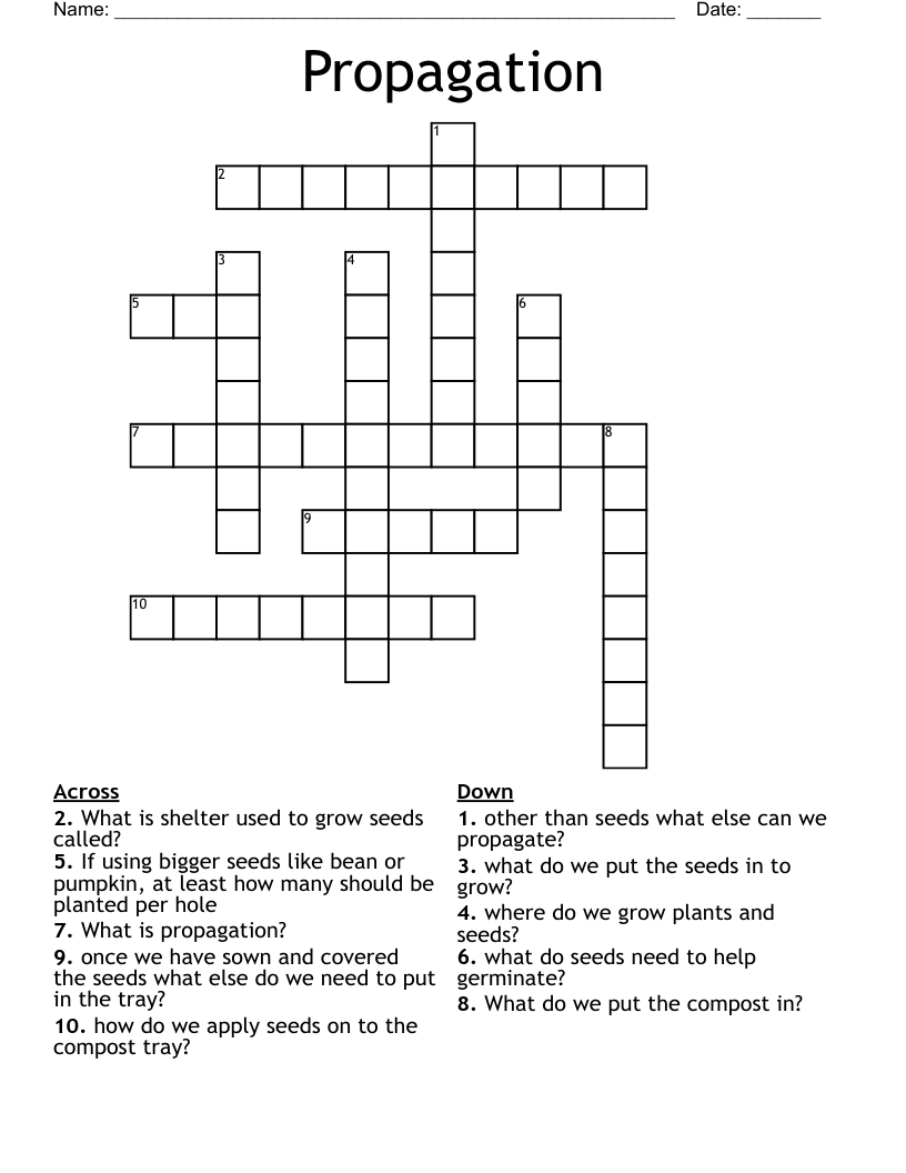 Propagation Crossword