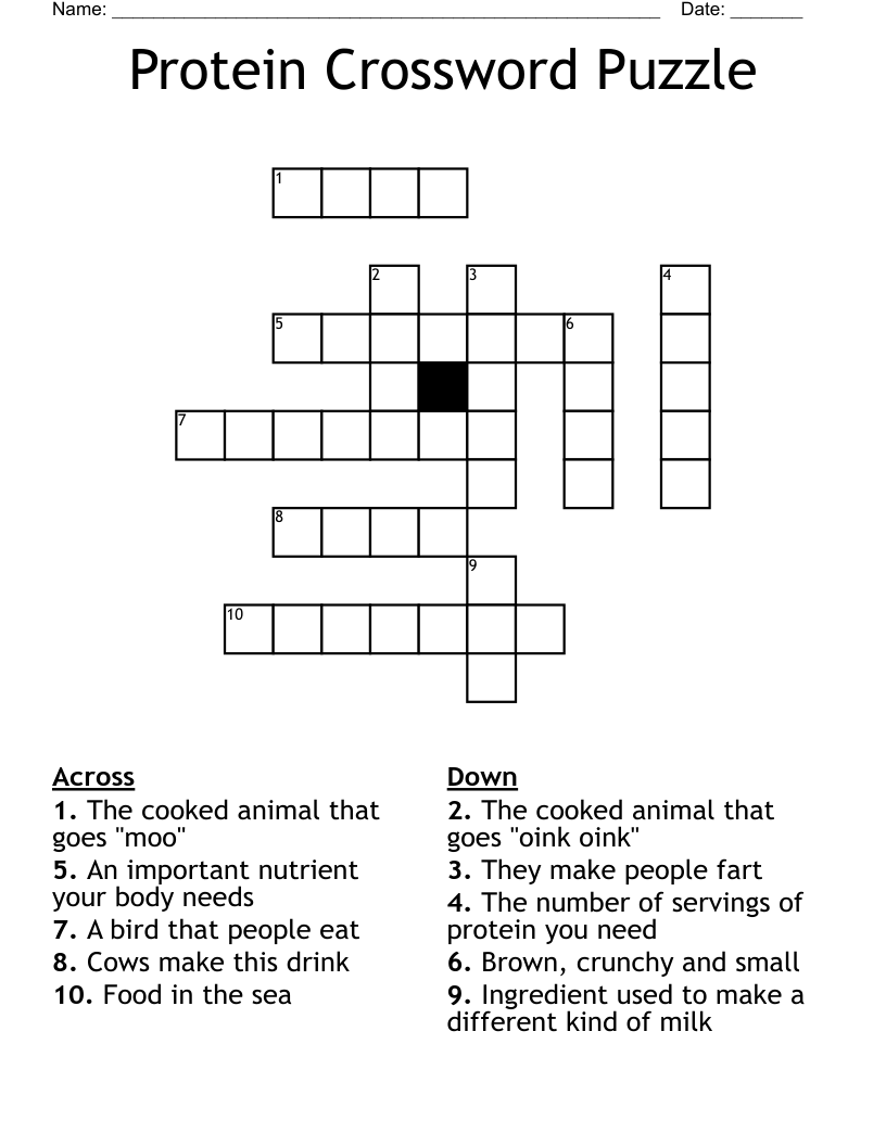 Protein Crossword Puzzle
