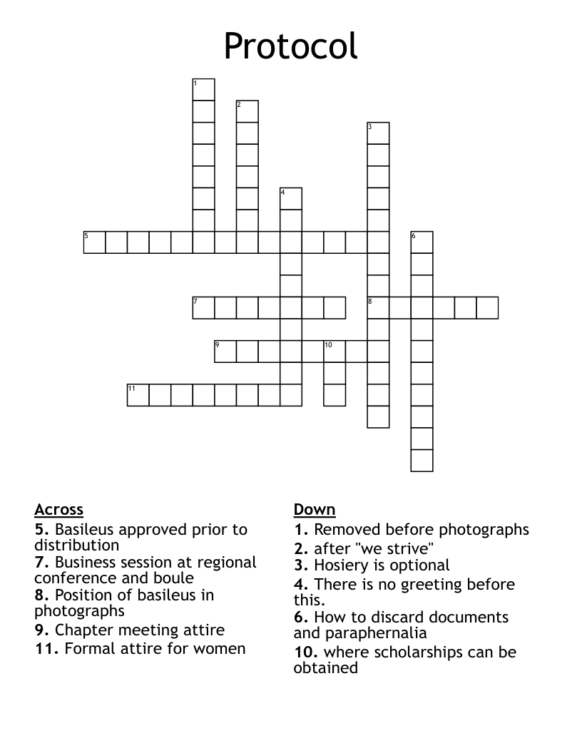 Protocol Crossword