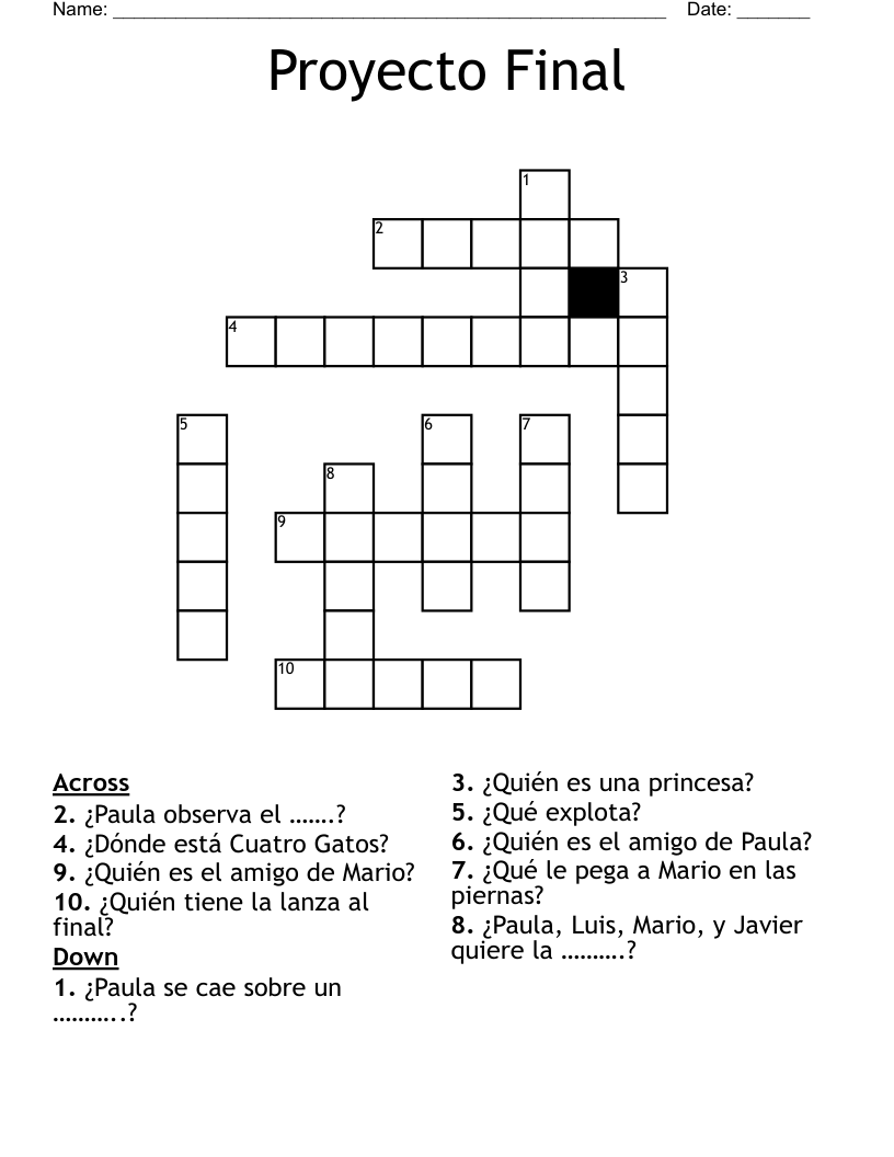 Proyecto Final Crossword