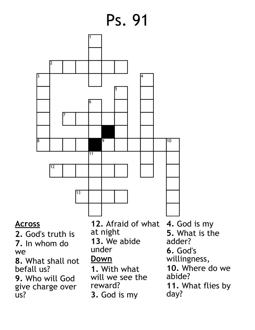 Ps. 91 Crossword