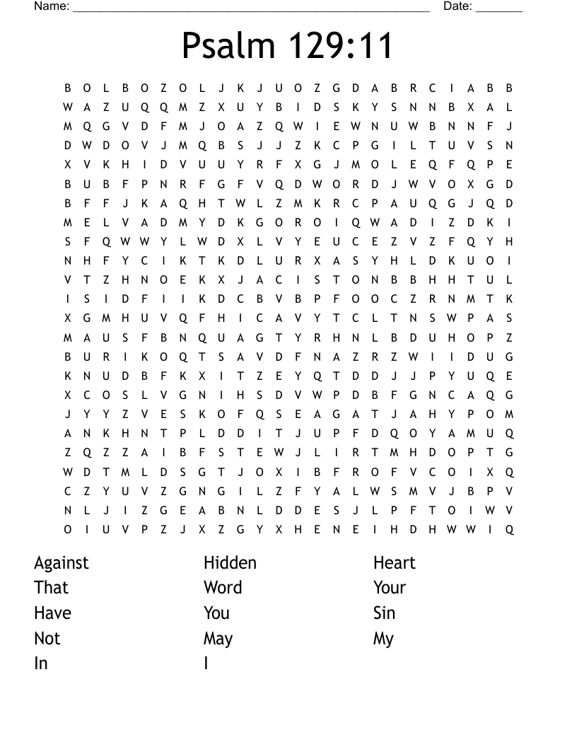 Psalm 129:11 Word Search