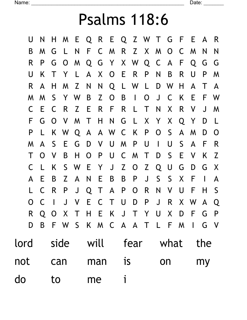 Psalms 118:6 Word Search