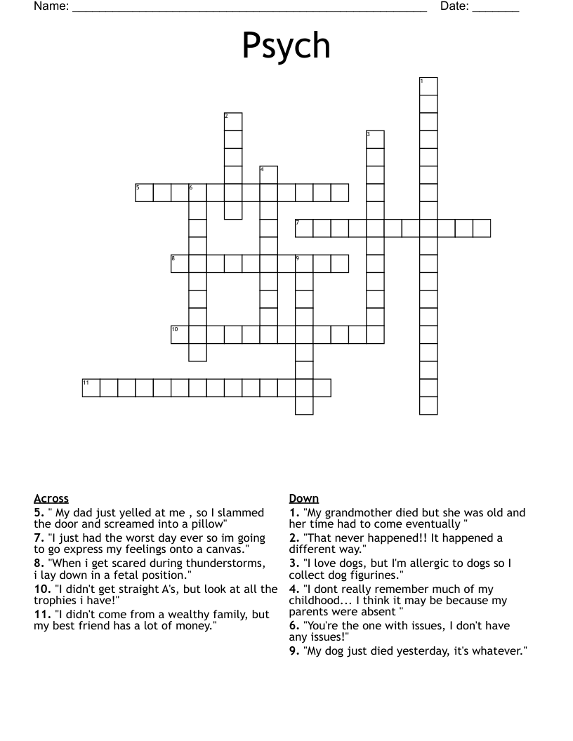 Psych Crossword