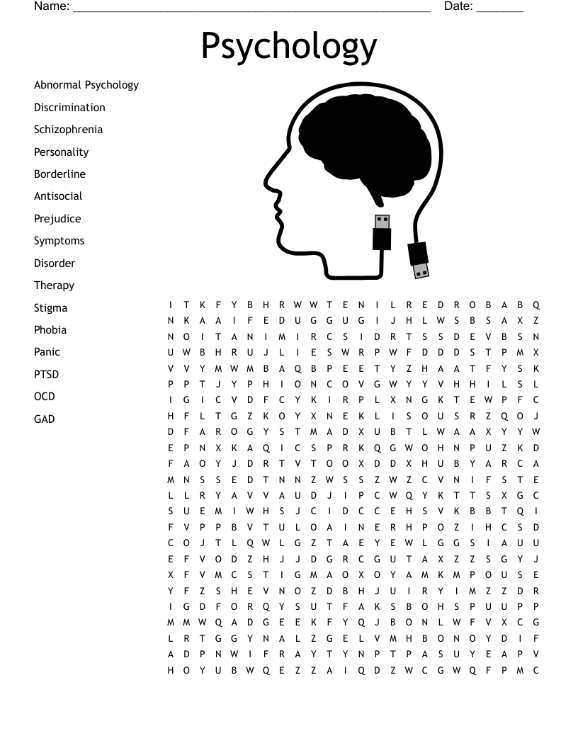 Psychology Word Search