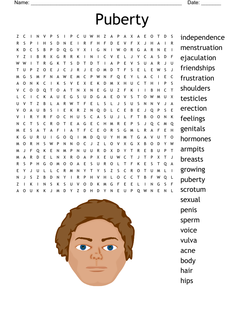 Puberty Word Search