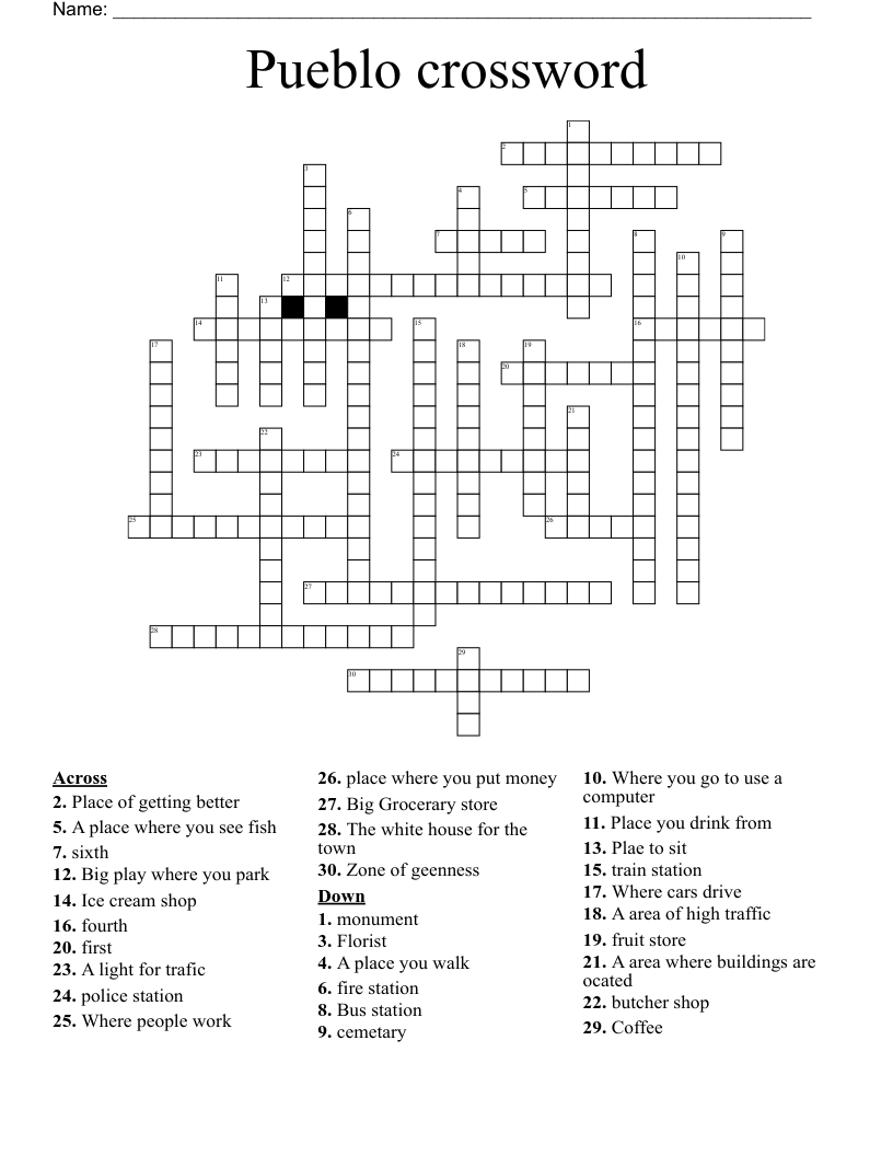 Pueblo crossword