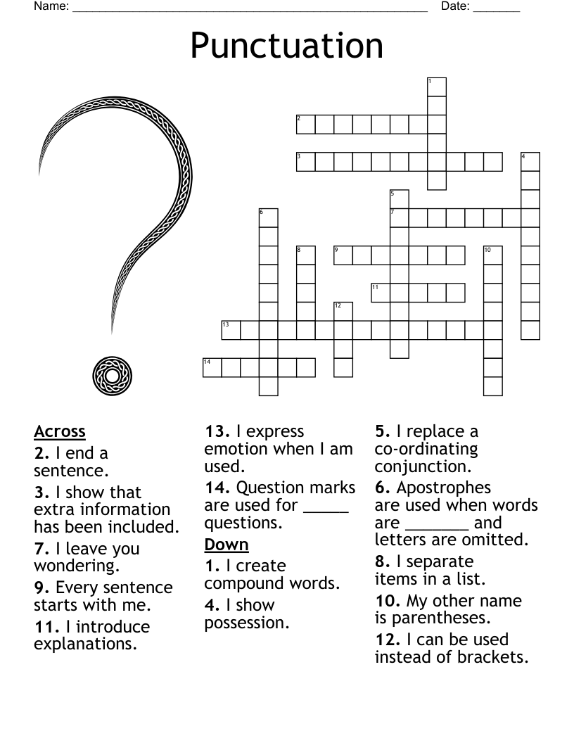 Punctuation Crossword