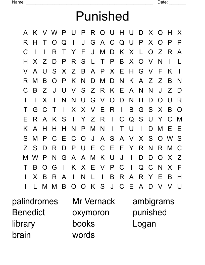 Punished Word Search