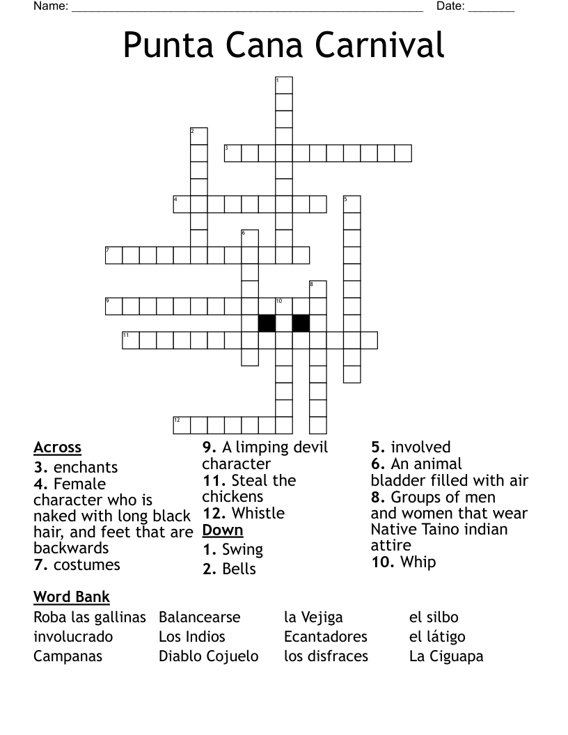 Punta Cana Carnival  Crossword